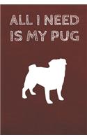 All I need is my Pug: A diary for me and my dogs adventures