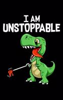 I Am Unstoppable: Cute & Funny I Am Unstoppable T-Rex Dinosaur Grabber Pun 2020 Pocket Sized Weekly Planner & Gratitude Journal (53 Pages, 5" x 8") - Blank Sections F