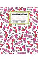 Composition Notebook Wide Ruled: Love Me Colourful Workbook for Girls Boys for Writing - Pretty Journal for Kids - Unique Gift Idea with Cute Patterns