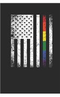 USA LGBT Flag: Graph Paper Notebook (6" x 9" - 120 pages) LGBT Pride Themed Notebook for Gift / Daily Activity Journals / Diary