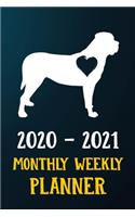 2020 2021 Monthly Weekly Planner: Mastiff Puppy Dog 2020 2021 Monthly Weekly Daily Planner Calendar Schedule Organizer Appointment Journal Notebook For Mastiff Dog Owners and Puppy L