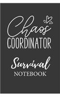 Chaos Coordinator: Small Undated Weekly Planner for Work and Personal Everyday Use Habit Tracker Password Logbook Music Review Playlist Diary Journal