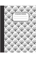 Composition Notebook: Black abstract pattern: College Ruled School Notebooks, Composition Notebook, Subject Daily Journal Notebook: 120 Lined Pages (Large, 8.5 x 11 in.)