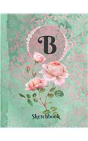 Basics Sketchbook for Drawing - Personalized Monogrammed Letter B