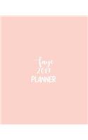 Faye 2019 Planner: Calendar with Daily Task Checklist, Organizer, Journal Notebook and Initial Name on Plain Color Cover (Jan Through Dec), Faye 2019 Planner