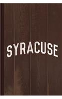 Syracuse Journal Notebook: Blank Lined Ruled for Writing 6x9 110 Pages
