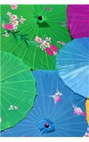 Cool Colorful Overlapping Chinese Umbrellas Journal