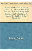 Dictionnaire Birman-Francais. Fasc. 1