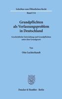 Grundpflichten ALS Verfassungsproblem in Deutschland