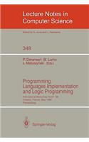 Programming Languages Implementation and Logic Programming: International Workshop Plilp '88, Orleans, France, May 16-18, 1988. Proceedings