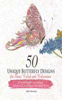 50 Unique Butterfly Designs for Stress Relief and Relaxation - A Creative Adult Coloring Book With Butterfly Images From Around The World