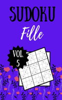 Sudoku Fille: Vol. 5 - 100 pages - Niveau facile - Solutions incluses