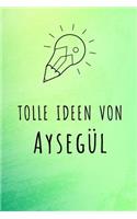 Tolle Ideen von Aysegül: Kariertes Notizbuch mit 5x5 Karomuster für deinen Vornamen