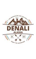 Denali Alaska: Cool Denali Alaska National Park Travel Journal / Notebook / Diary / Hiking & Camping Log Gift (6 x 9 - 110 Blank Lined Pages)