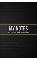 My Notes Important to Remember