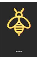 Bee Notebook: Retro Bee Neon Sign Style - Lined Notepad / Journal for Women, Men and Kids. Great Gift Idea for All Bee Lover, Apiculturists, Environmentalist & Be