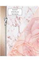 Elegant Wide Ruled Notebook
