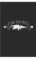Platypus Heartbeat: Platypuses Notebook, Blank Lined (6 x 9 - 120 pages) Animal Themed Notebook for Daily Journal, Diary, and Gift