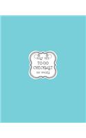 To-Do Checklist: Large To-Do List Notebook with Checkboxes for Daily Tasks and Staying Organized Aqua Blue with White Label