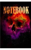 Notebook: Halloween Skull Notebook size 6x9