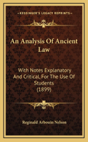 An Analysis Of Ancient Law