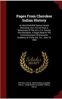 Pages From Cherokee Indian History