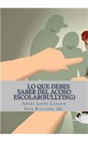 Lo que necesitas saber del Acoso Escolar(Bullying)