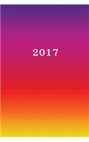 2017: Calendario/Scadenzario: 1 settimana per 2 pagine, Formato 6" x 9" (15.24 x 22.86 cm), Copertina multicolore