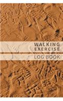Walking Exercise Log Book Footprints in the Sand