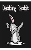 Dabbing Rabbit Notebook, 6x9 Inch, 100 Page, Blank Lined, College Ruled Journal - Bunny Gift for a rabbit mom, bunny birthday party, rabbit gift, notebook, rabbit journal