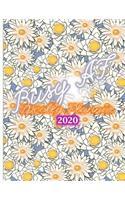 Busy AF Weekly Planner Notebook: 2020 Year At A Glance And Vertical Dated Pages - Lily