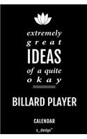 Calendar for Billard Players / Billard Player