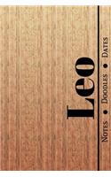 Manly Masculine Notebook with Personalized Monogram Leo: A personalized monogram notebook just for you!