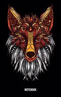 Notebook: Fox Notebook Blank Line Animal Journal Lined with Lines 6x9 120 Pages Checklist Record Book Funny Take Notes Planner Paper Christmas Gift for Cute F
