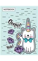 Notebook: Cute cat on green cover and Dot Graph Line Sketch pages, Extra large (8.5 x 11) inches, 110 pages, White paper, Sketch, Notebook journal(2 Cute Cat on Green Notebook)