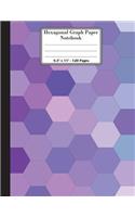 Hexagonal Graph Paper Notebook. 8.5" x 11". 120 Pages