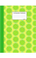 Lime Composition Notebook: Wide Ruled Journal to write in for school, take notes about fruits and vegetables, for boys and girls, students, healthy eating teachers, homeschool