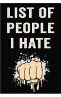 List of People I Hate