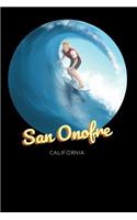 San Onofre California: Surfing Journal - Schedule Organizer Travel Diary - 6x9 100 Pages College Ruled Notebook(23 Beach Notebook Series - Volume 23)