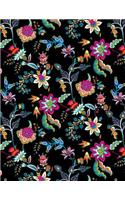 My Big Fat Journal Notebook Chinoiserie Pattern On Black: 300 Plus Pages, Jumbo Sized Plain, Blank Unlined Journal Notebook For Journaling, Writing, Planning and Doodling In Large 8.5 by 11 Size(40 Jumbo Plain Journal 2)