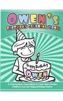 Owen's Birthday Coloring Book Kids Personalized Books