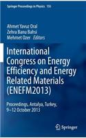 International Congress on Energy Efficiency and Energy Related Materials (Enefm2013)