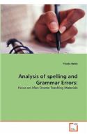 Analysis of spelling and Grammar Errors