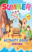 Summer Activity Book For Kids Ages 4-8