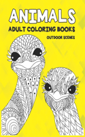 Adult Coloring Books Outdoor Scenes - Animals