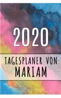 2020 Tagesplaner von Mariam: Personalisierter Kalender für 2020 mit deinem Vornamen