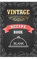 Vintage Blank Recipe Book