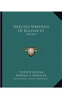 Selected Writings Of Bolivar V1
