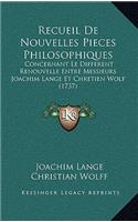 Recueil De Nouvelles Pieces Philosophiques