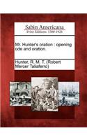 Mr. Hunter's Oration